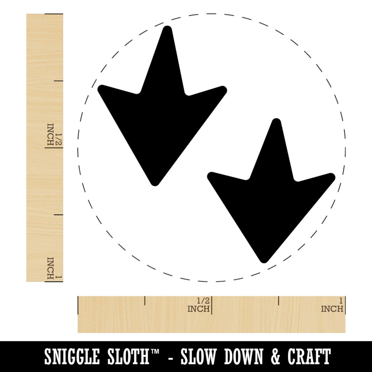 Duck Goose Footprint Track Self-Inking Rubber Stamp for Stamping Crafting Planners